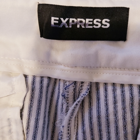 Express Editor barely boot low rise Sz-10R Blue stripe blue striped - Picture 7 of 13